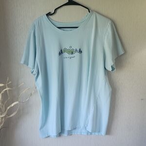 Life Is Good Light Blue Short Sleeve Tee